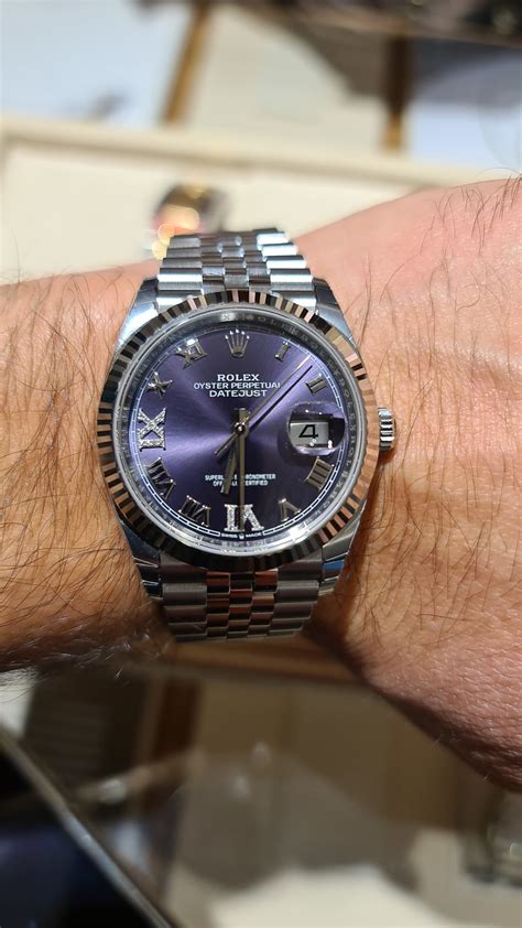 rolex with purple dial